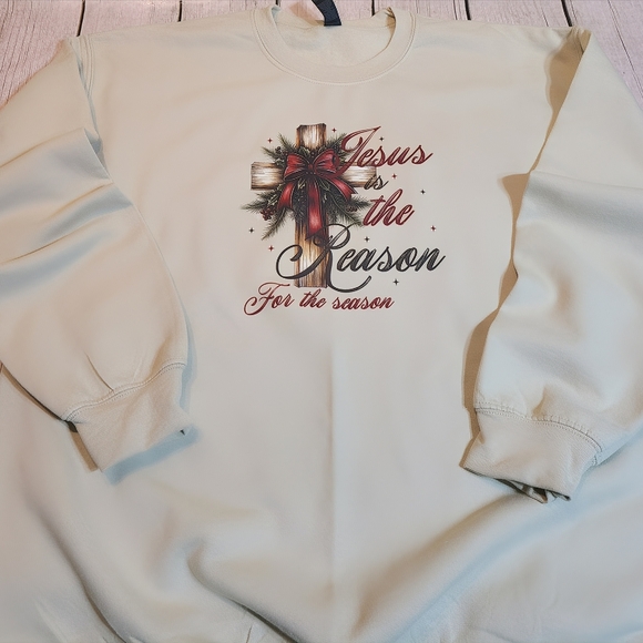 Jesus Is the Reason for the Season Sweatshirt – Christian Christmas Pullover – - Picture 5 of 15